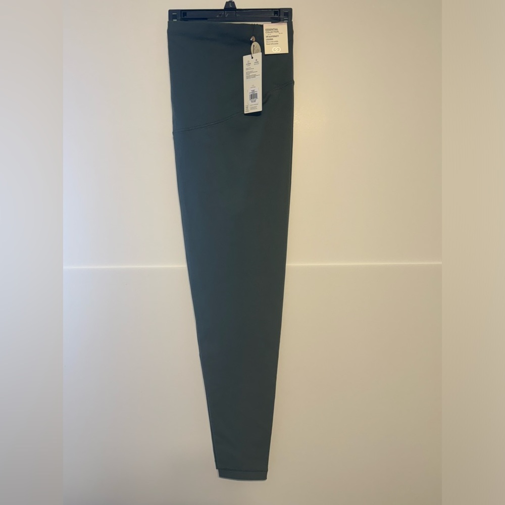 Calia Maternity Essential Womens Large Green Leggings Brand New